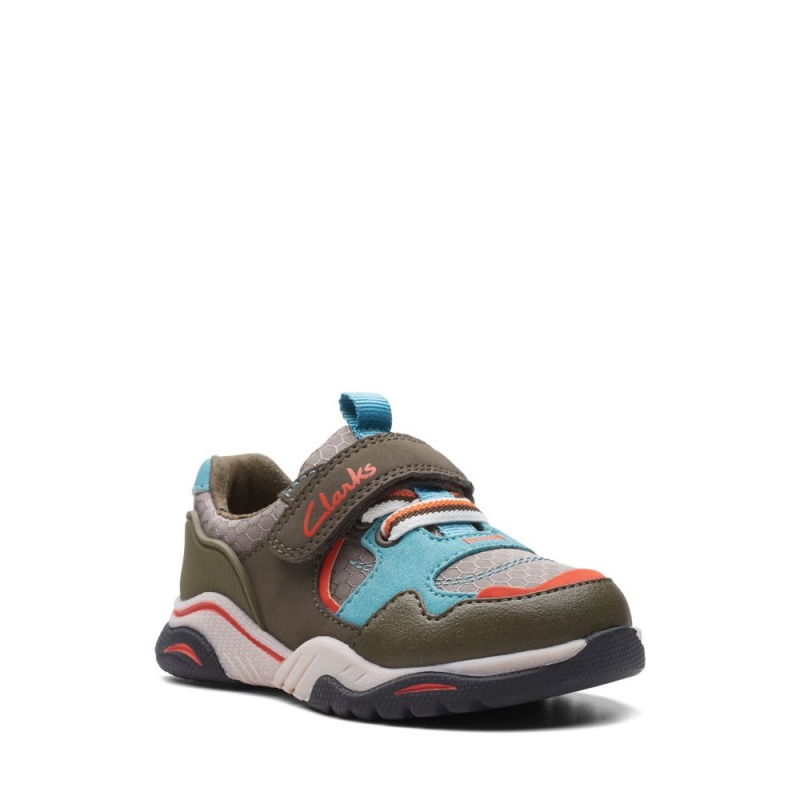 Dívčí Tenisky Clarks Feather Jump Toddler Hnědožlutý | CZ-173659