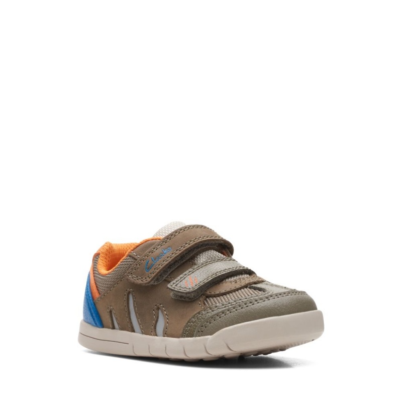 Dívčí Tenisky Clarks Rex Play Toddler Hnědožlutý | CZ-674198