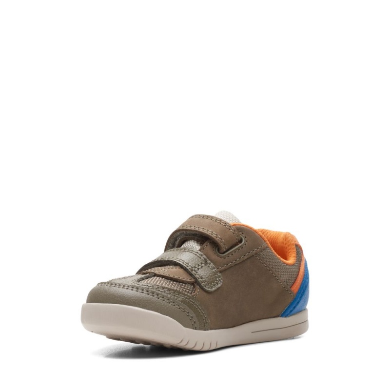 Dívčí Tenisky Clarks Rex Play Toddler Hnědožlutý | CZ-674198