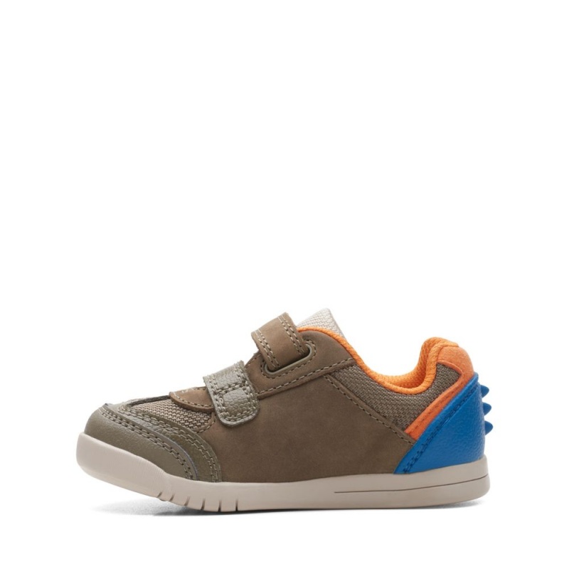 Dívčí Tenisky Clarks Rex Play Toddler Hnědožlutý | CZ-674198