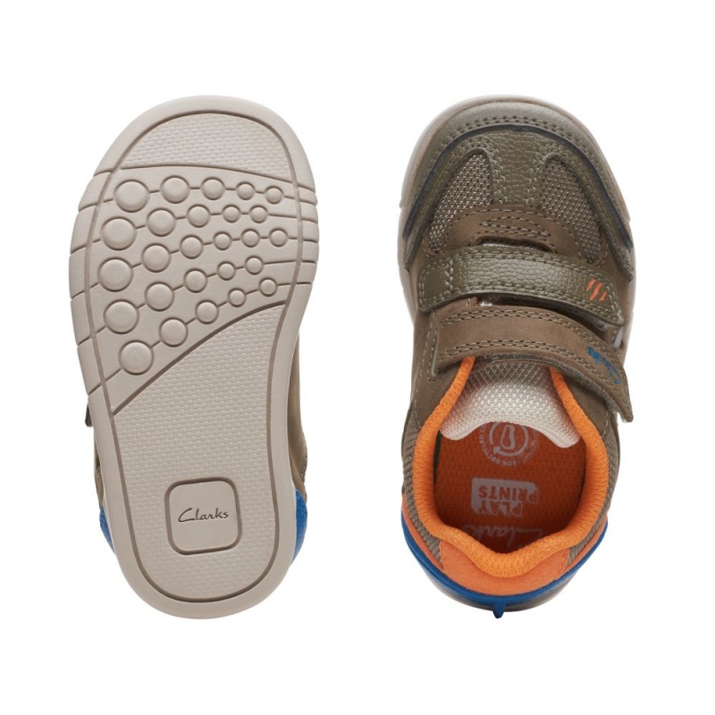 Dívčí Tenisky Clarks Rex Play Toddler Hnědožlutý | CZ-674198