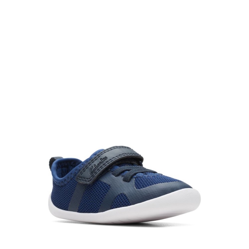 Dívčí Tenisky Clarks Roamer Flux Toddler Tmavě Blankyt | CZ-024561