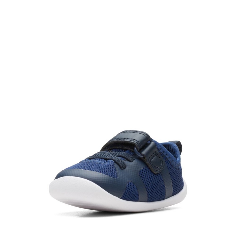 Dívčí Tenisky Clarks Roamer Flux Toddler Tmavě Blankyt | CZ-024561