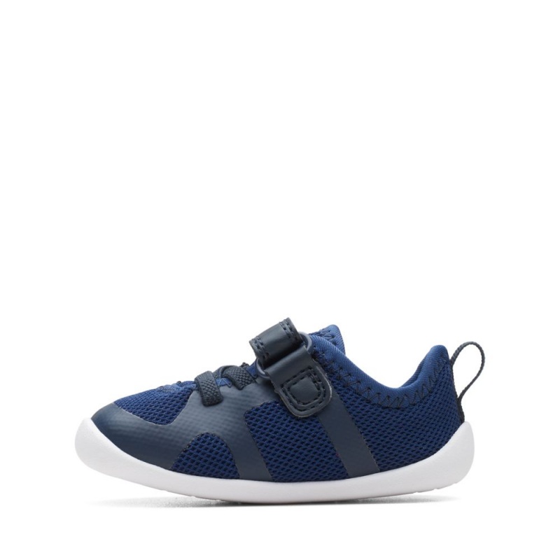 Dívčí Tenisky Clarks Roamer Flux Toddler Tmavě Blankyt | CZ-024561