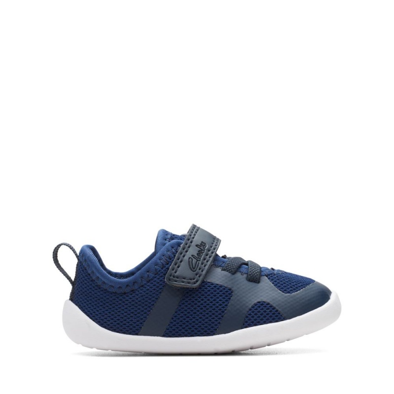 Dívčí Tenisky Clarks Roamer Flux Toddler Tmavě Blankyt | CZ-024561