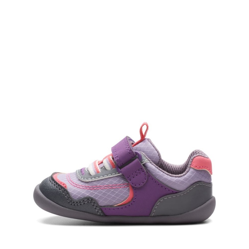 Dívčí Tenisky Clarks Roamer Sport Toddler Fialové | CZ-069724