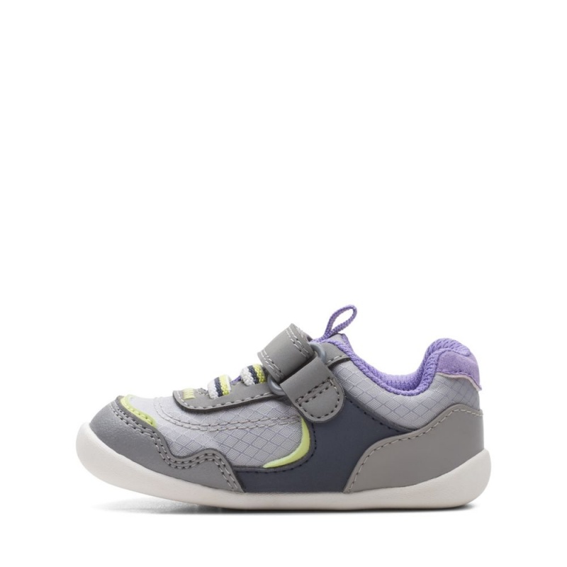 Dívčí Tenisky Clarks Roamer Sport Toddler Šedé | CZ-960127