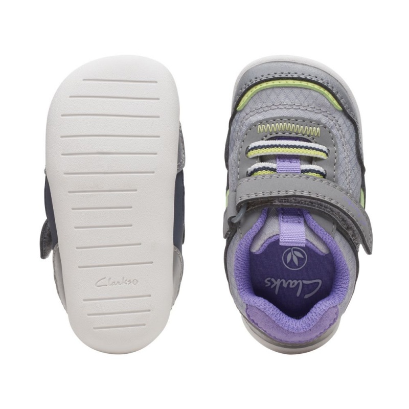 Dívčí Tenisky Clarks Roamer Sport Toddler Šedé | CZ-960127