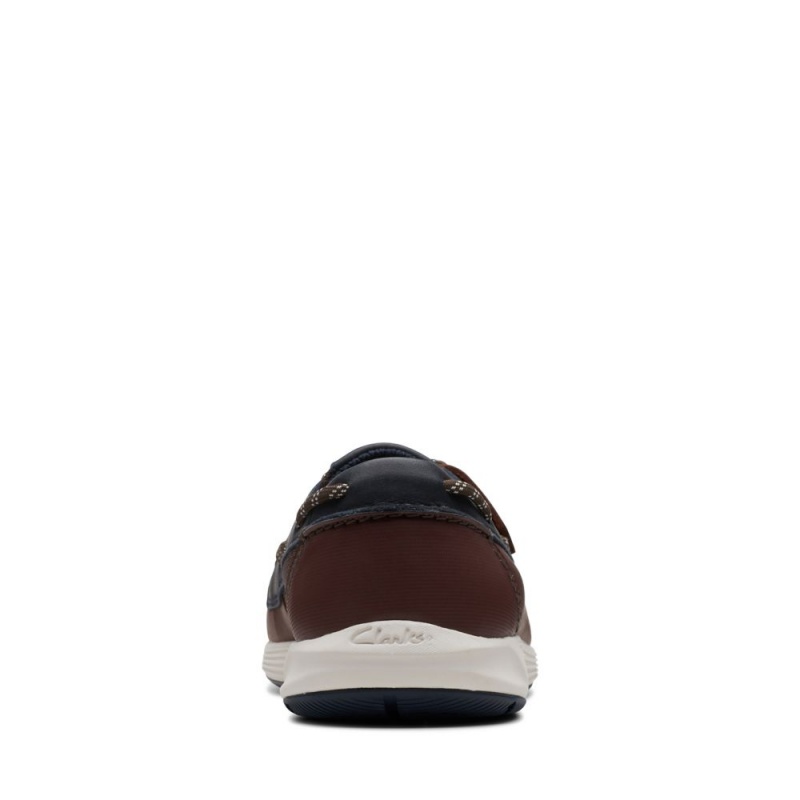 Pánské Boty Casual Clarks ATL Sail Go Tmavě Blankyt Hnědé | CZ-452637