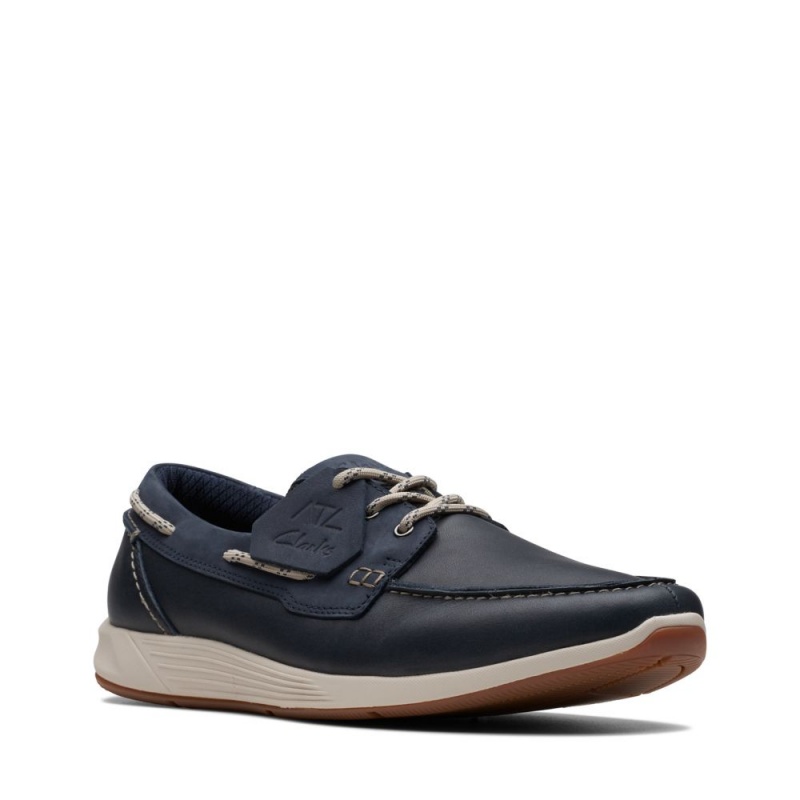 Pánské Boty Casual Clarks ATL Sail Go Tmavě Blankyt | CZ-048713