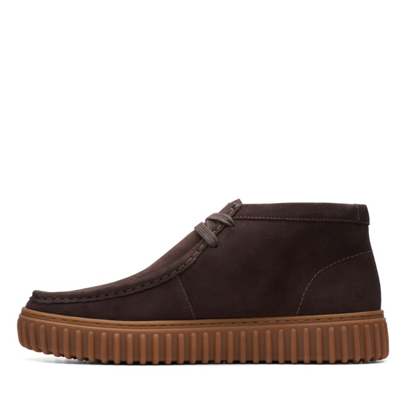 Pánské Boty Casual Clarks Torhill Hi Tmavě Hnědé | CZ-682471