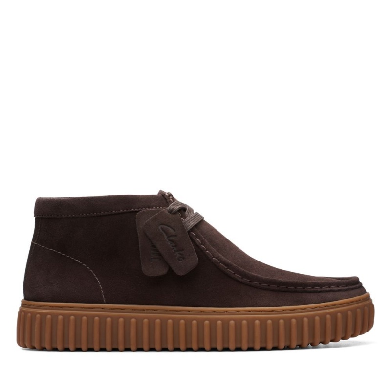 Pánské Boty Casual Clarks Torhill Hi Tmavě Hnědé | CZ-682471