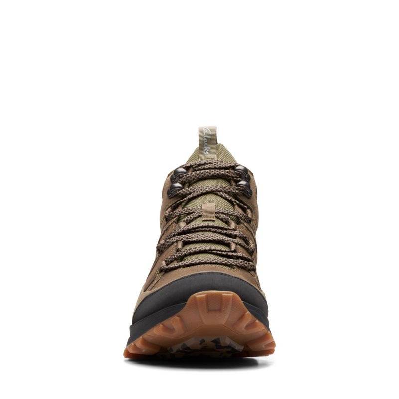 Pánské Kotníkové Boty Clarks ATL Trek Rise GORE-TEX Tmavě Olivy Zelené | CZ-941763