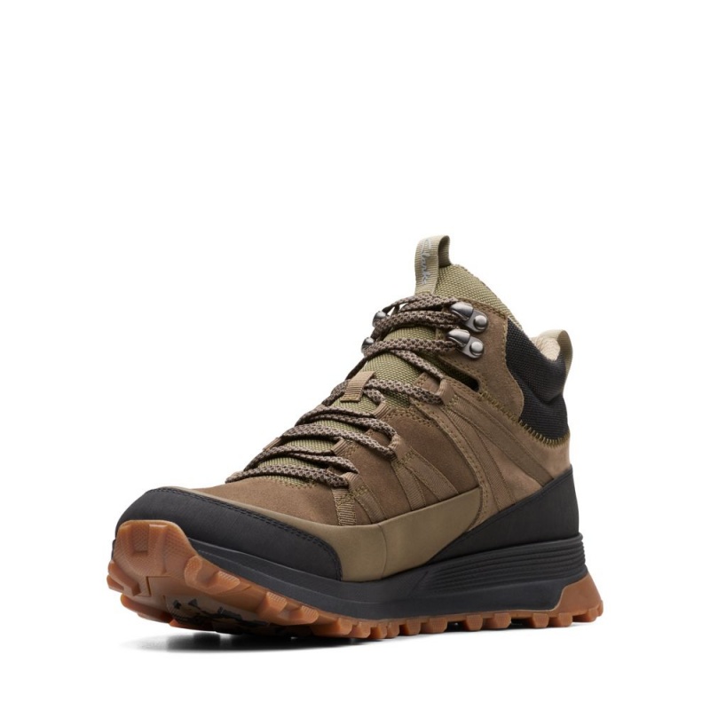 Pánské Kotníkové Boty Clarks ATL Trek Rise GORE-TEX Tmavě Olivy Zelené | CZ-941763