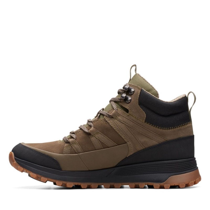 Pánské Kotníkové Boty Clarks ATL Trek Rise GORE-TEX Tmavě Olivy Zelené | CZ-941763