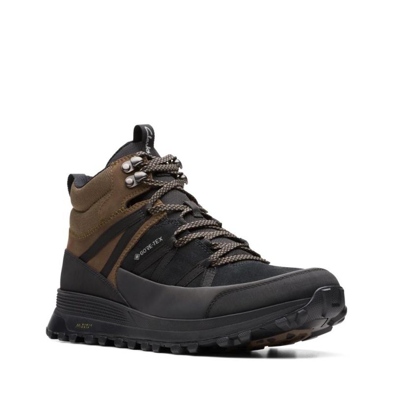 Pánské Kotníkové Boty Clarks ATL Trek Rise GORE-TEX Černé | CZ-875046