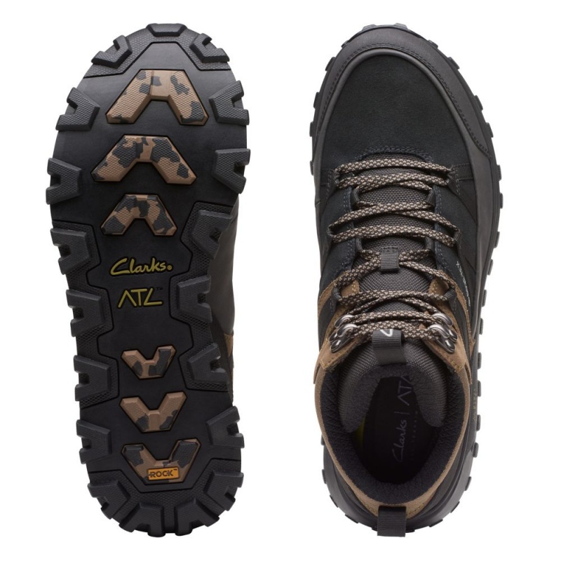 Pánské Kotníkové Boty Clarks ATL Trek Rise GORE-TEX Černé | CZ-875046