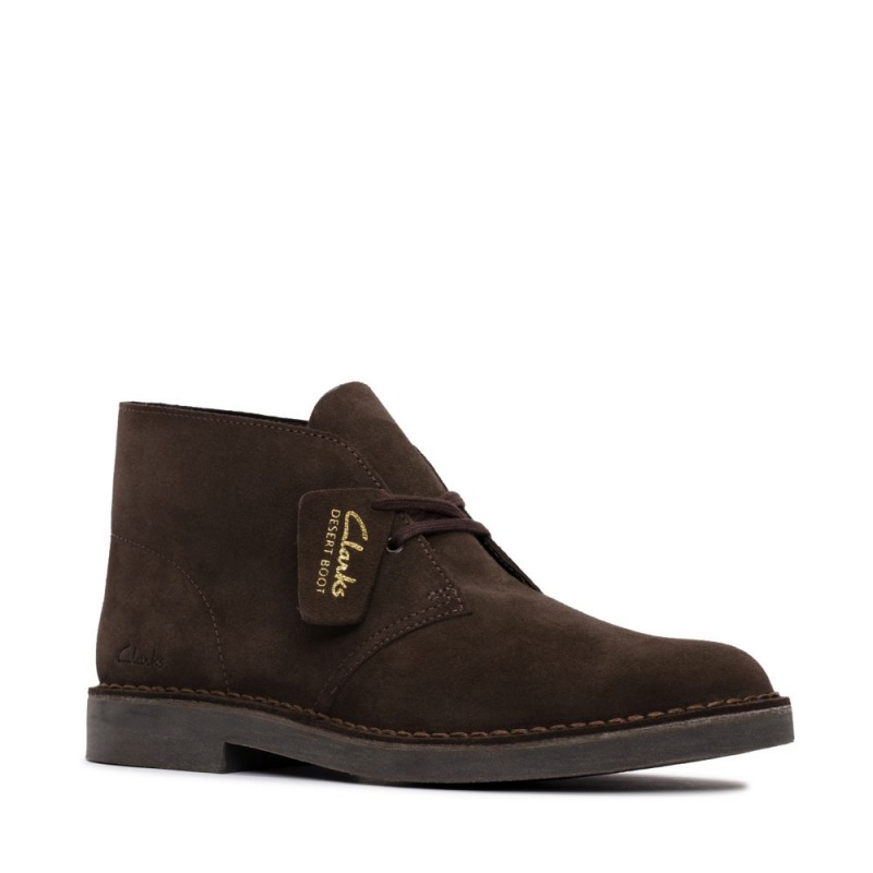 Pánské Kotníkové Boty Clarks Desert Boot Evo Tmavě Hnědé | CZ-365481