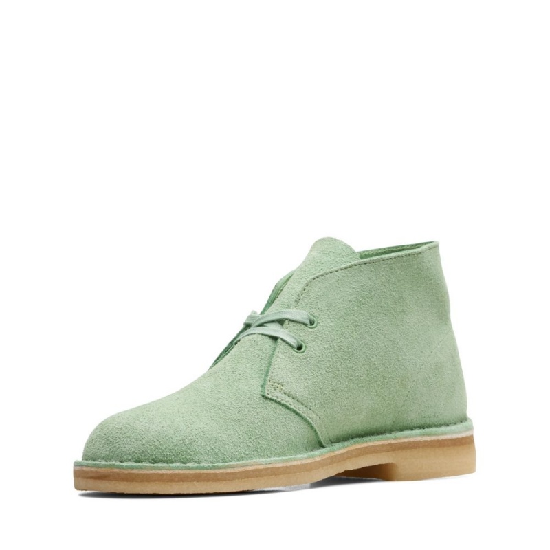 Pánské Kotníkové Boty Clarks Originál Desert Boot Světle Zelene | CZ-710956