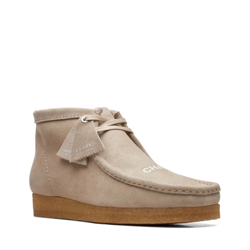 Pánské Kotníkové Boty Clarks Wallabee Boot Béžový | CZ-568029