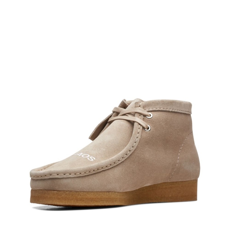 Pánské Kotníkové Boty Clarks Wallabee Boot Béžový | CZ-568029