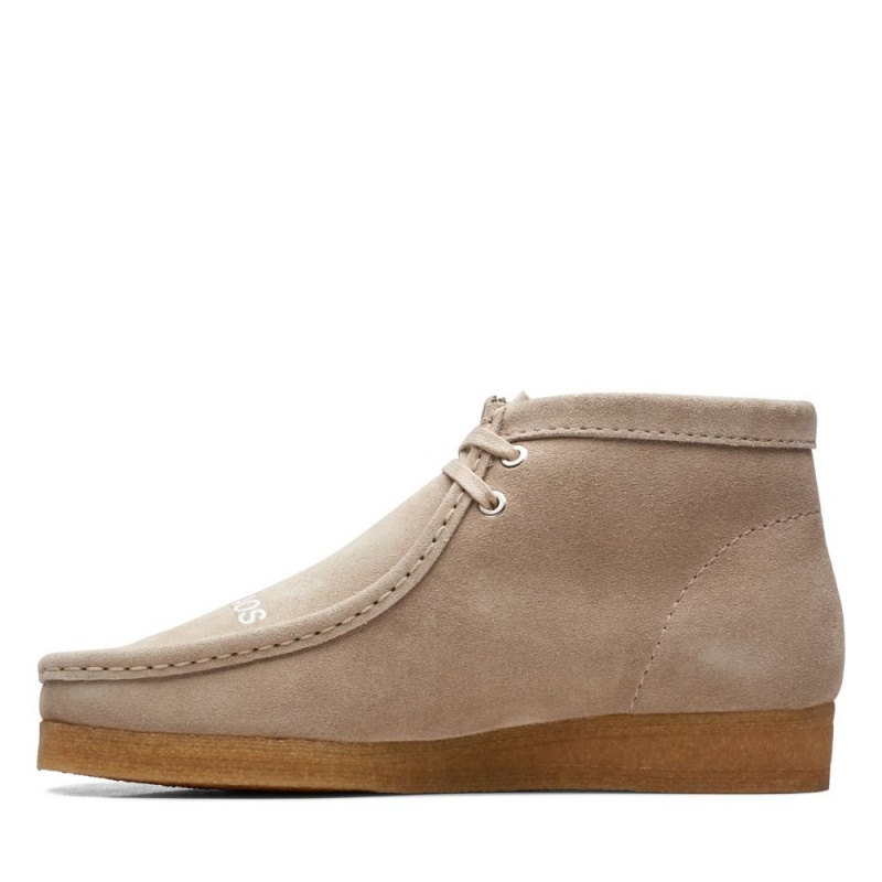 Pánské Kotníkové Boty Clarks Wallabee Boot Béžový | CZ-568029