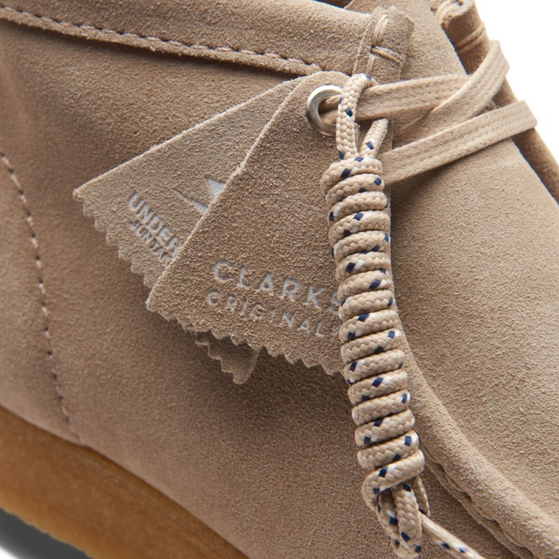 Pánské Kotníkové Boty Clarks Wallabee Boot Béžový | CZ-568029