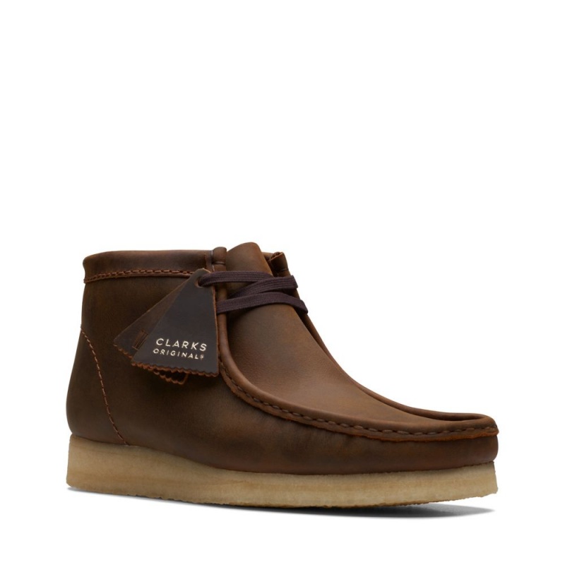 Pánské Kotníkové Boty Clarks Wallabee Boot Hnědé | CZ-183209