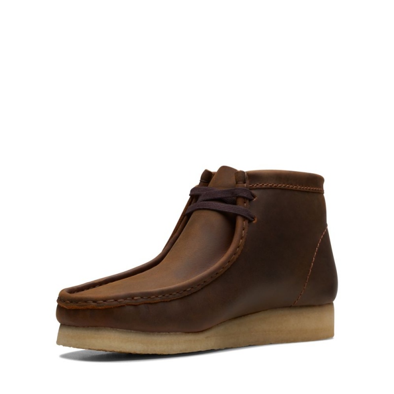 Pánské Kotníkové Boty Clarks Wallabee Boot Hnědé | CZ-183209