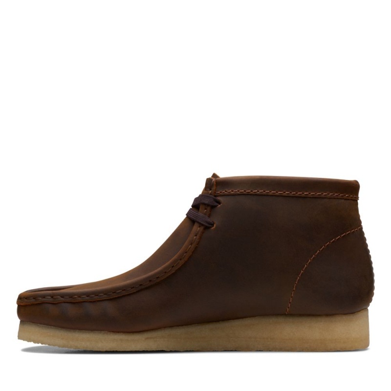 Pánské Kotníkové Boty Clarks Wallabee Boot Hnědé | CZ-183209