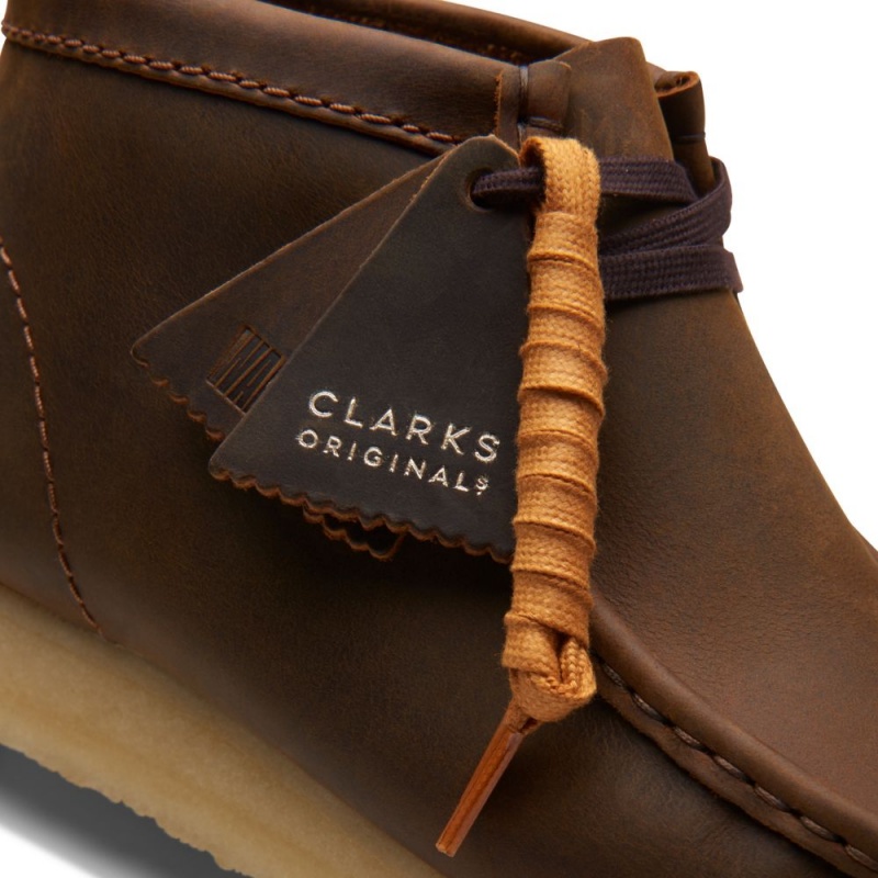 Pánské Kotníkové Boty Clarks Wallabee Boot Hnědé | CZ-183209