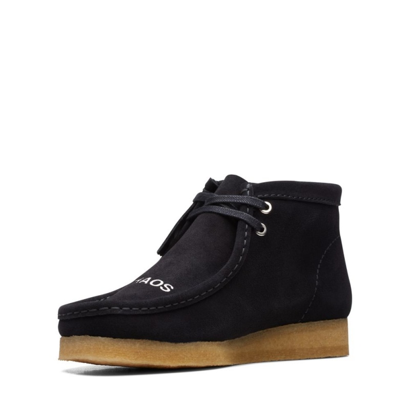 Pánské Kotníkové Boty Clarks Wallabee Boot Černé | CZ-451896