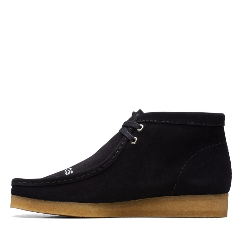 Pánské Kotníkové Boty Clarks Wallabee Boot Černé | CZ-451896