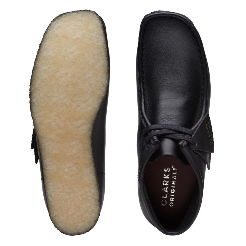 Pánské Kotníkové Boty Clarks Wallabee Boot Černé | CZ-618059