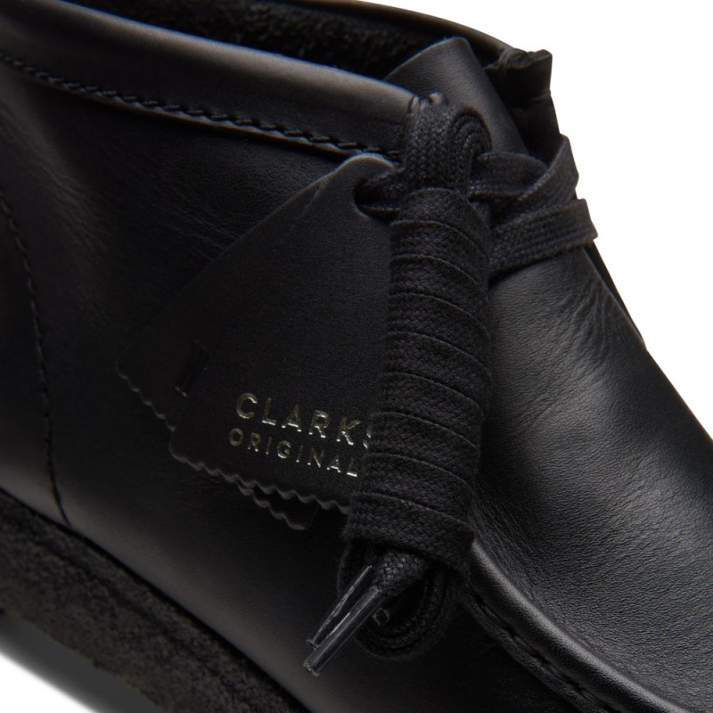 Pánské Kotníkové Boty Clarks Wallabee Boot Černé | CZ-618059