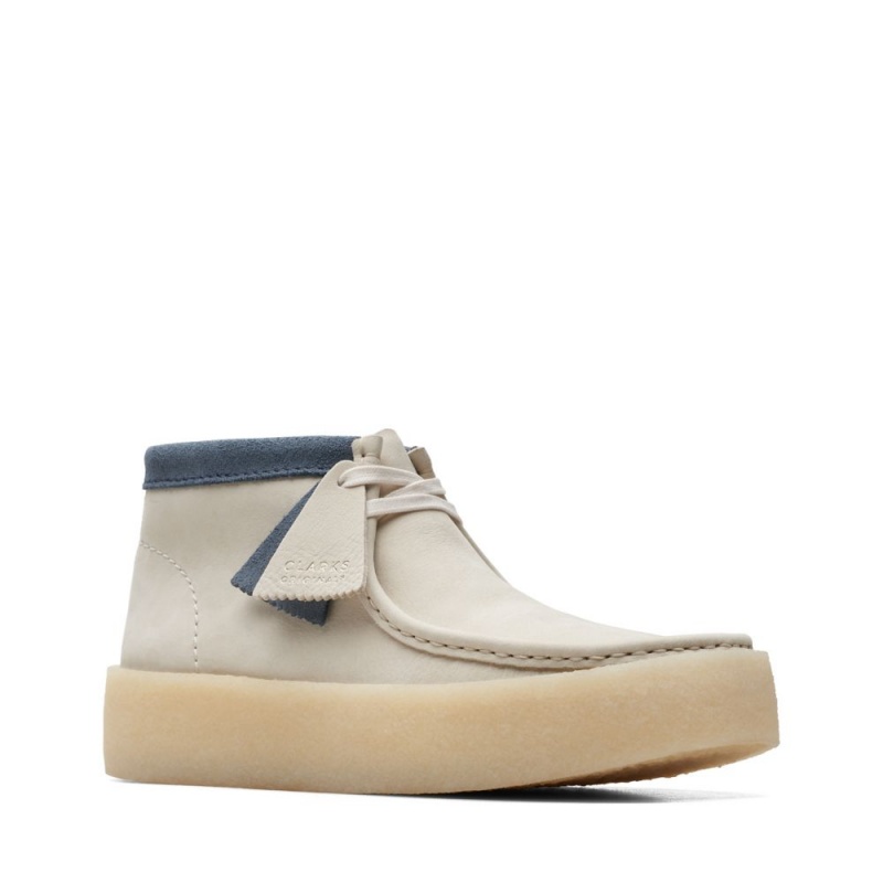 Pánské Kotníkové Boty Clarks Wallabee Cup Boot Bílé | CZ-037251