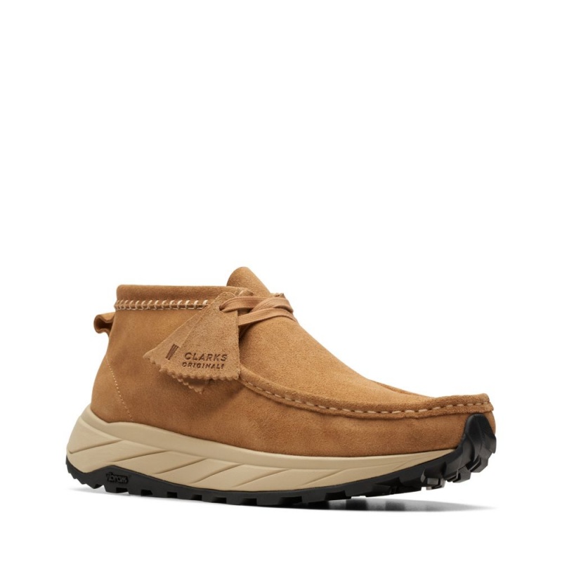 Pánské Kotníkové Boty Clarks Wallabee Eden Tmavě Hnědé | CZ-450619