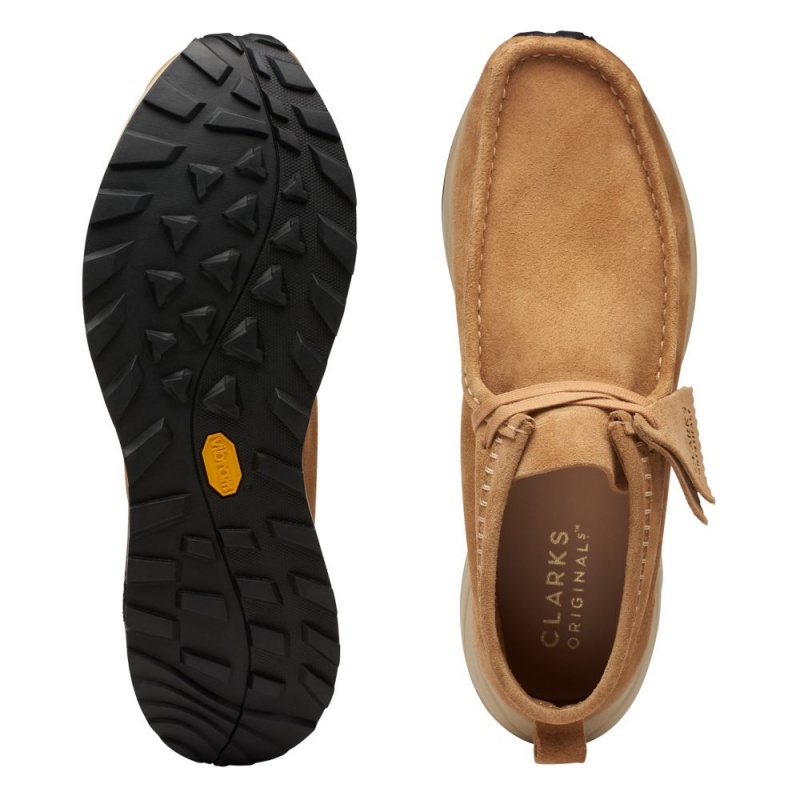 Pánské Kotníkové Boty Clarks Wallabee Eden Tmavě Hnědé | CZ-450619