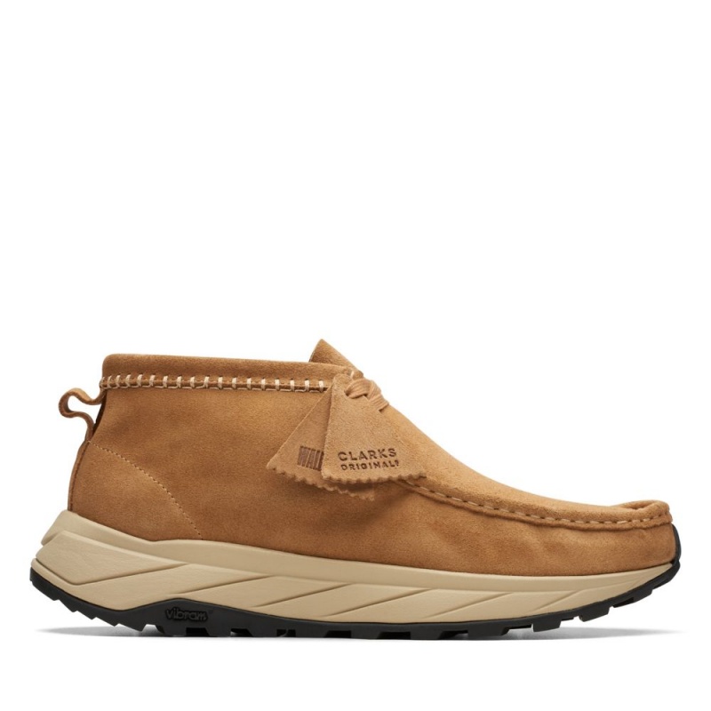 Pánské Kotníkové Boty Clarks Wallabee Eden Tmavě Hnědé | CZ-450619