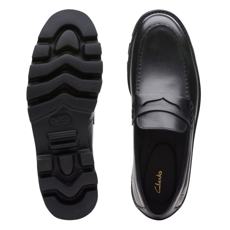 Pánské Loafers Clarks Badell Slip Černé | CZ-478509