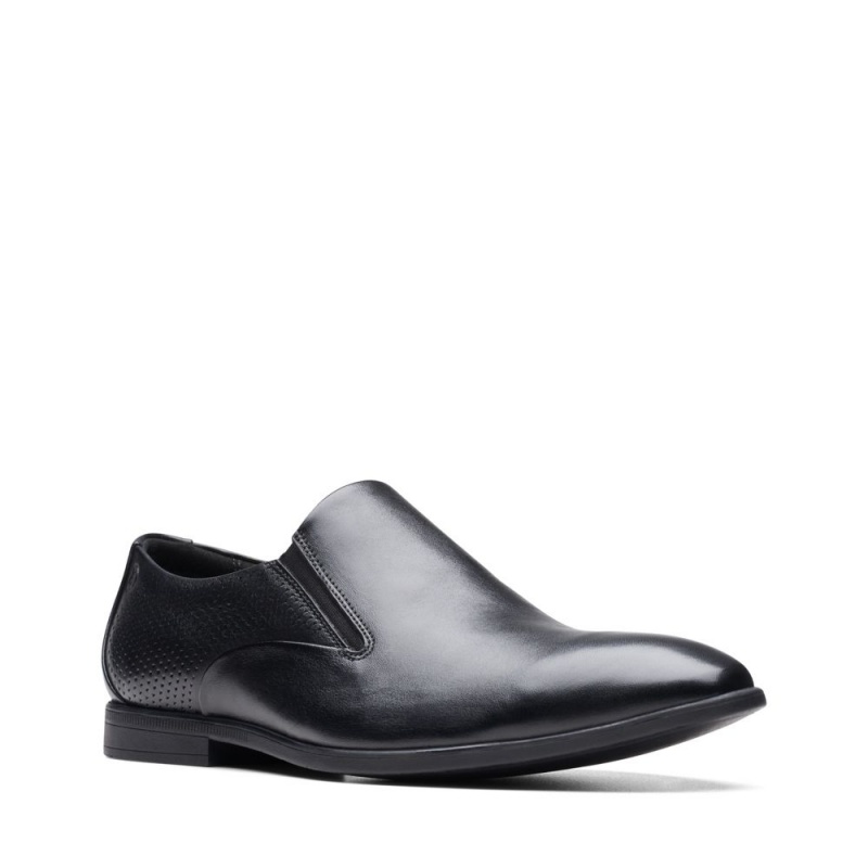 Pánské Loafers Clarks Boswyn Slip Černé | CZ-710465