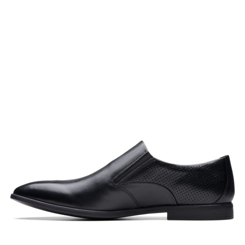 Pánské Loafers Clarks Boswyn Slip Černé | CZ-710465