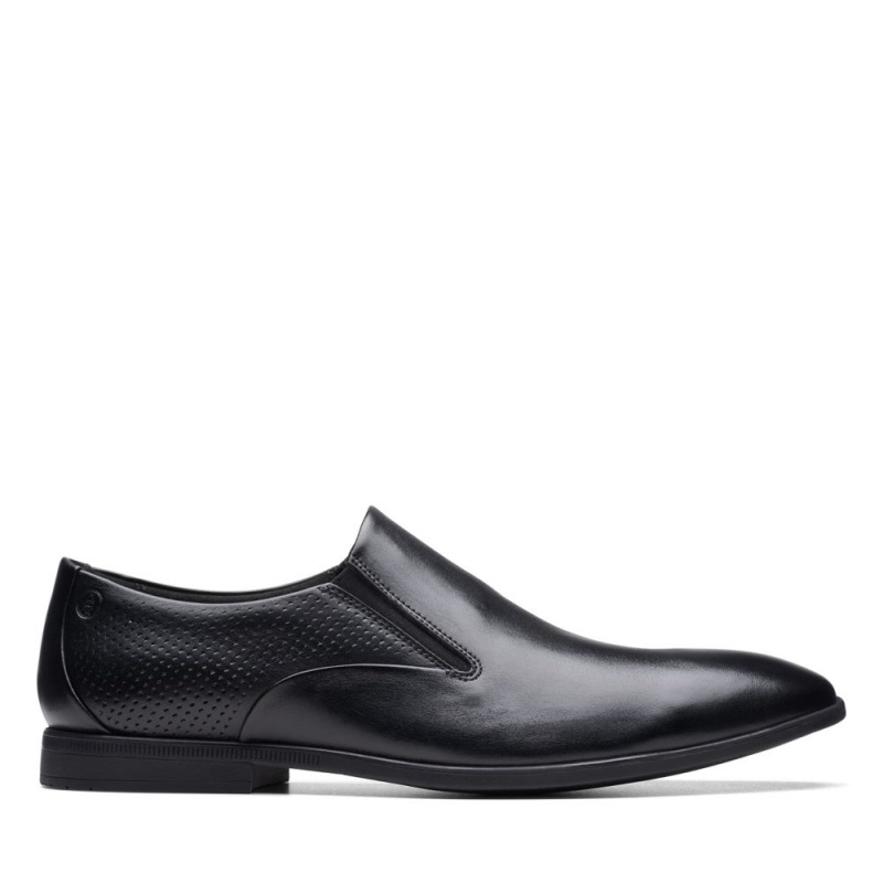 Pánské Loafers Clarks Boswyn Slip Černé | CZ-710465