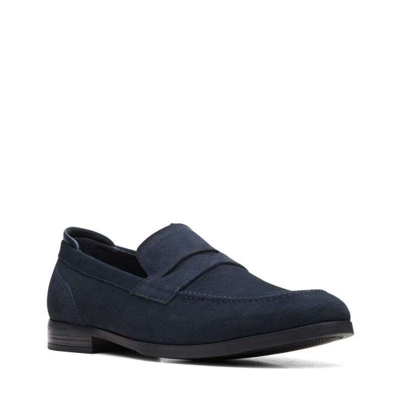 Pánské Loafers Clarks Bradish Ease Tmavě Blankyt | CZ-526849