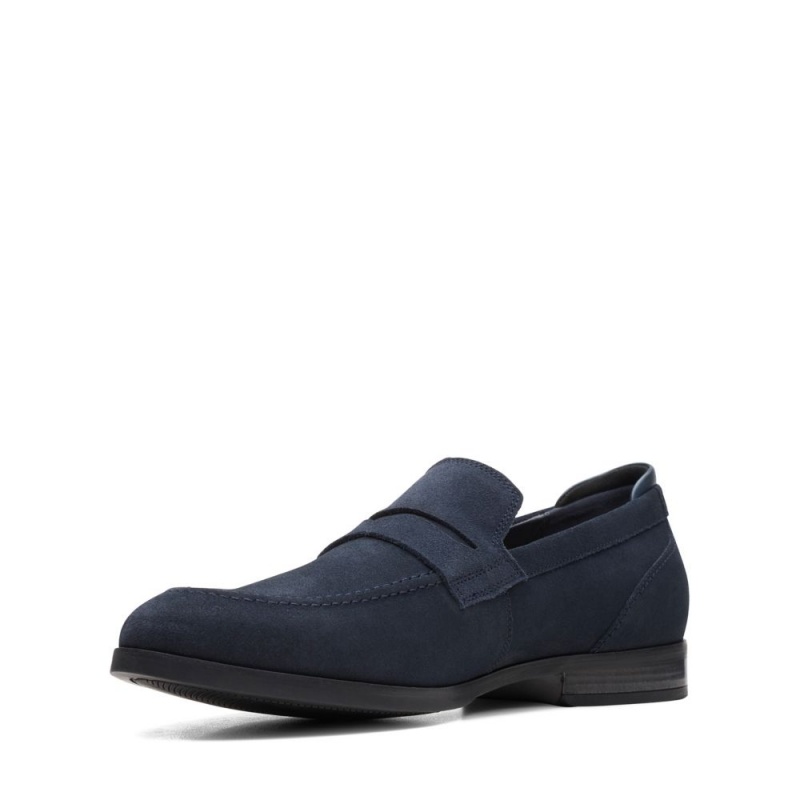 Pánské Loafers Clarks Bradish Ease Tmavě Blankyt | CZ-526849