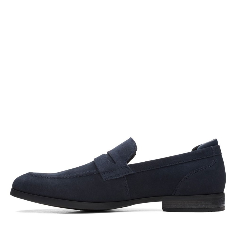 Pánské Loafers Clarks Bradish Ease Tmavě Blankyt | CZ-526849