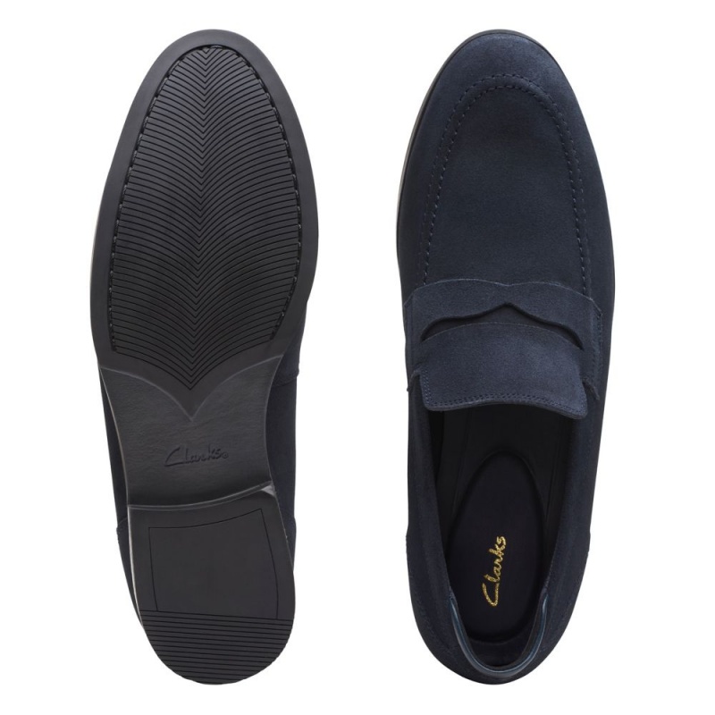 Pánské Loafers Clarks Bradish Ease Tmavě Blankyt | CZ-526849