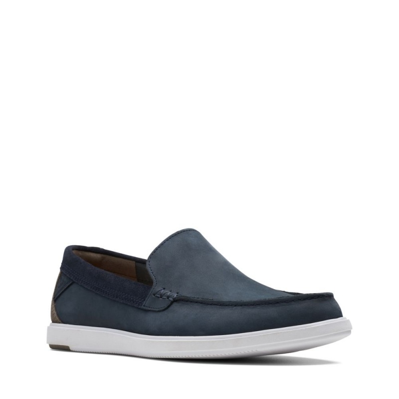 Pánské Loafers Clarks Bratton Tmavě Blankyt | CZ-137956