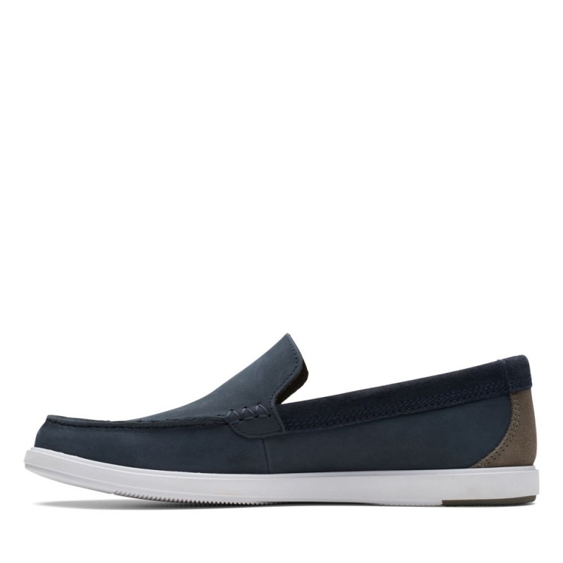 Pánské Loafers Clarks Bratton Tmavě Blankyt | CZ-137956