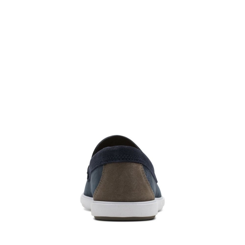 Pánské Loafers Clarks Bratton Tmavě Blankyt | CZ-137956